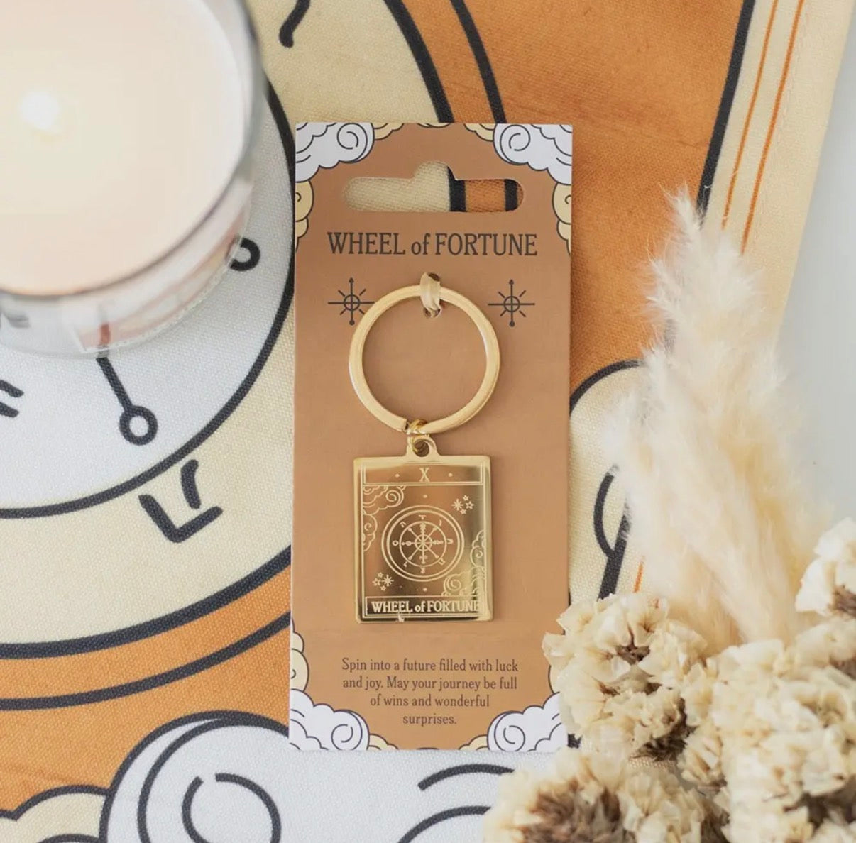 Wheel of Fortune Tarot Card Keyring