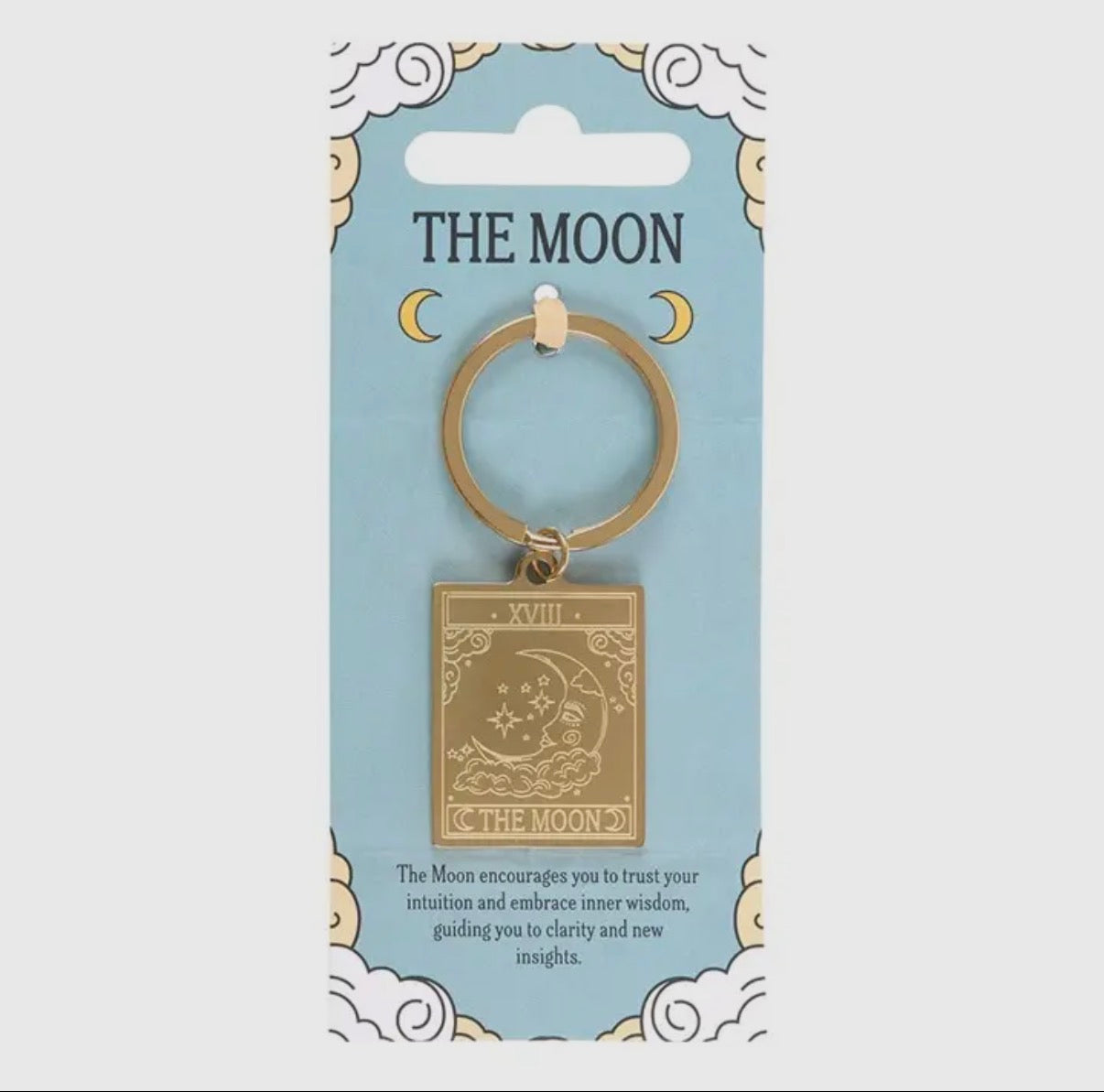 The Moon Tarot Card Keyring