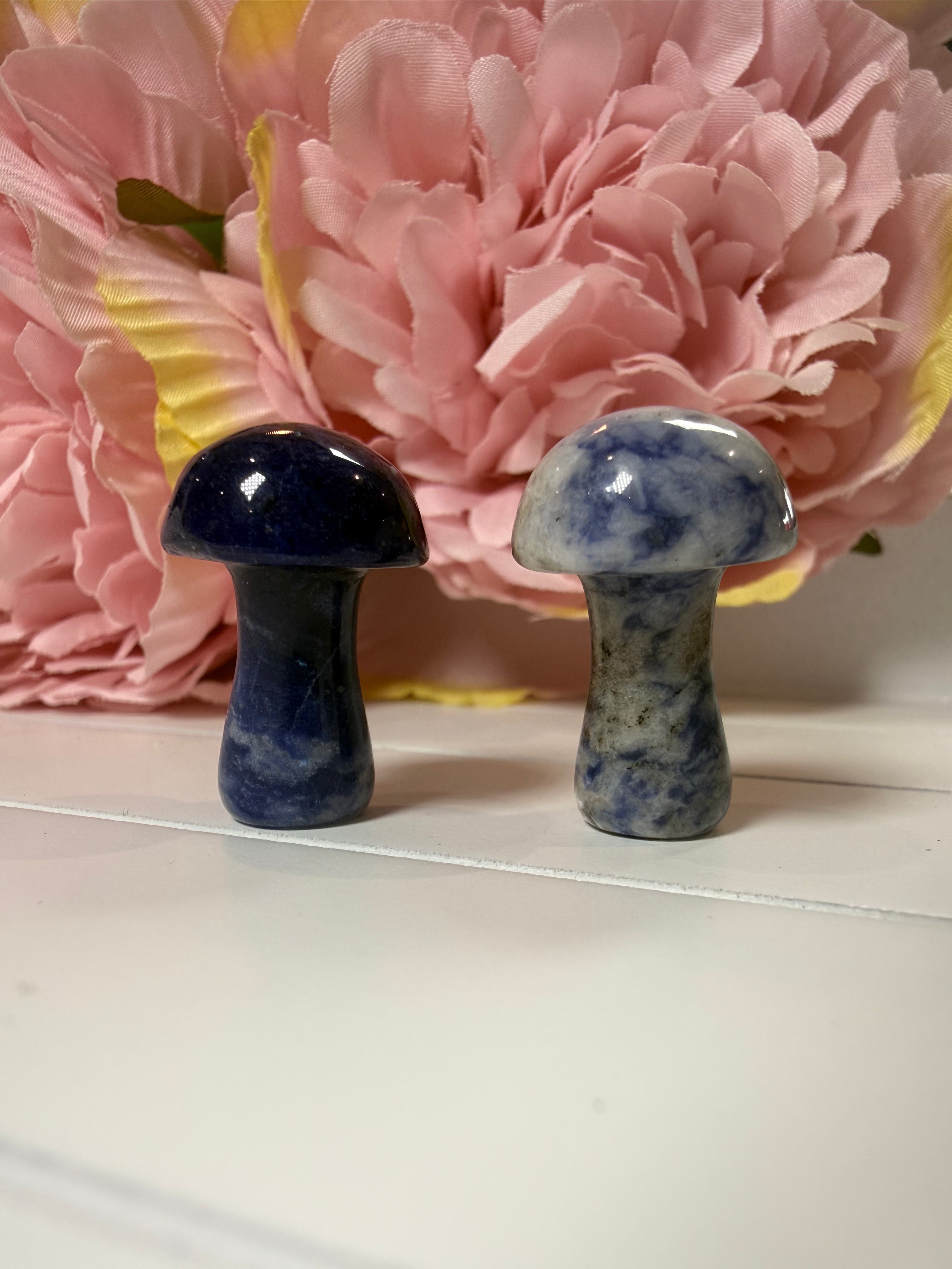 Hand Carved Crystal Mushrooms